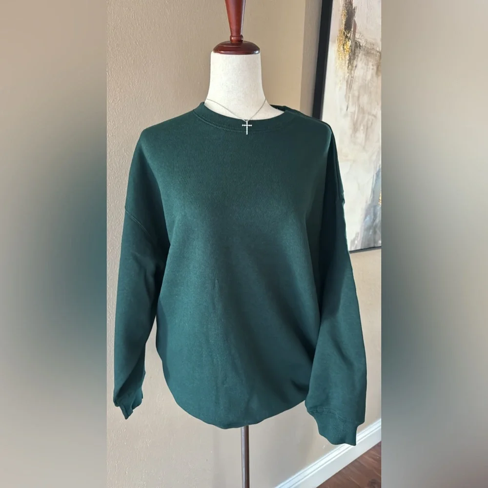 Women's Oversized Green Sweatshirt